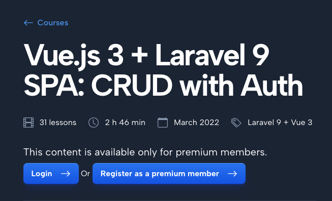 Laravel Dailay教程 | Vue.js + Laravel: CRUD with SPA