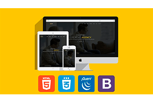 使用 HTML5、CSS3、jQuery 和 Bootstrap 构建创意网站 ( Build Creative Website Using HTML5، CSS3، jQuery & Bootstrap )