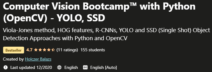 Computer Vision Bootcamp™ with Python (OpenCV) – YOLO、SSD ( Computer ...