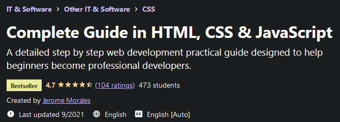 HTML、CSS 和 JavaScript 完整指南 ( Complete Guide in HTML, CSS & JavaScript ...