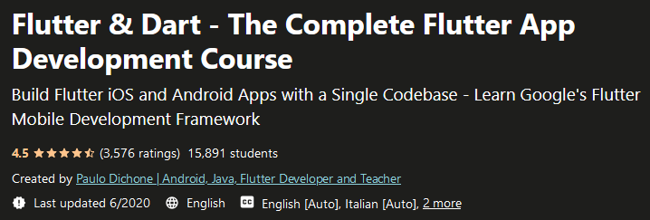 Flutter & Dart – 完整的 Flutter 应用程序开发课程 / ( Flutter & Dart – The Complete ...